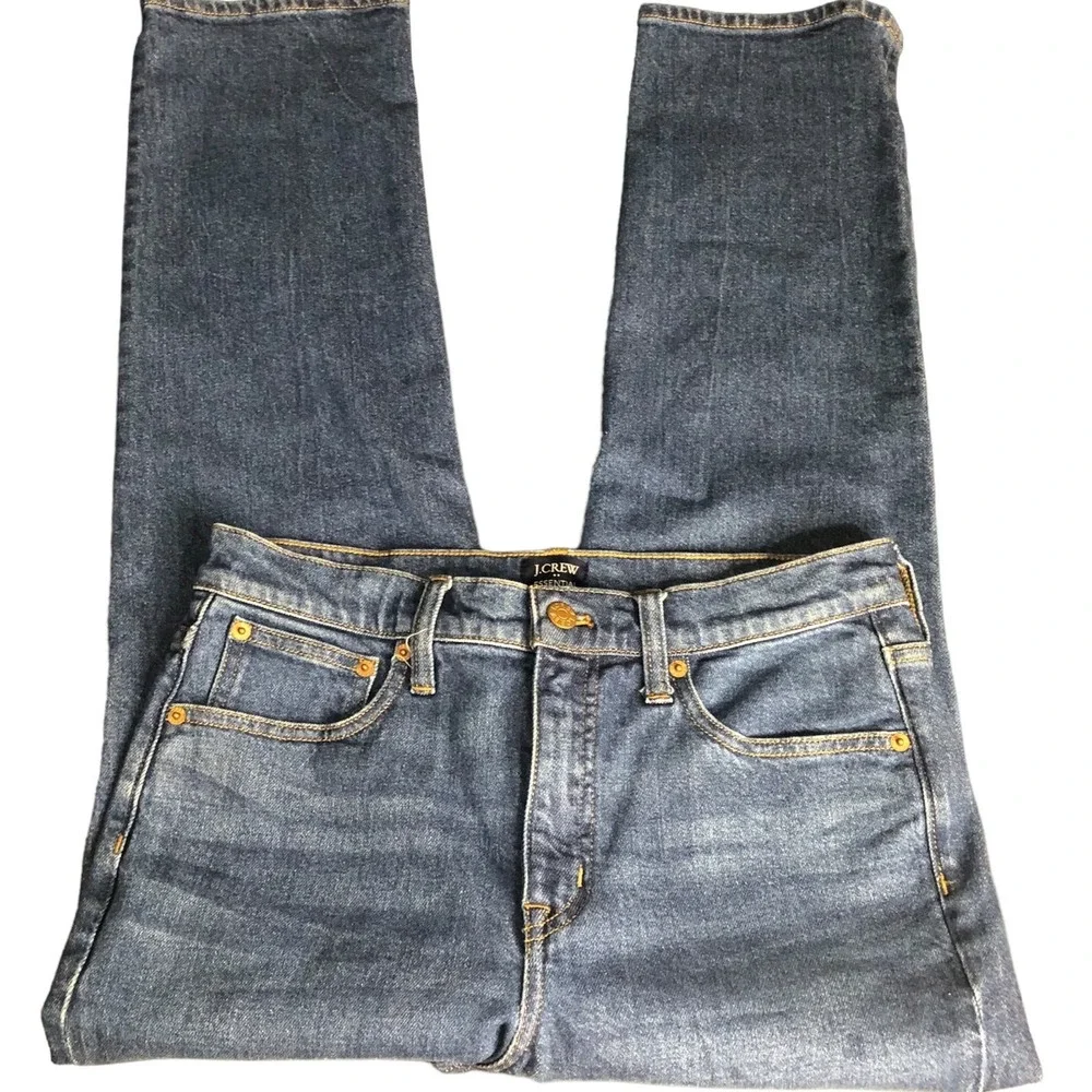 J. Crew Jeans Womens 28 Essential Straight Leg Medium‎ Wash Classic Denim